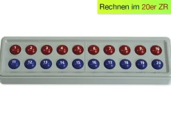 ABACO 20 mit Zahlen, rot-blau, Zähl- und Rechenrahmen