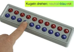 ABACO 20 mit Zahlen, rot-blau, Zähl- und Rechenrahmen