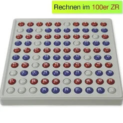 ABACO 100 mit Zahlen, rot-blau, Zähl- und Rechenrahmen