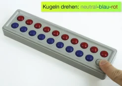 Abaco 20 ohne Zahlen, rot-blau, Zähl- und Rechenrahmen