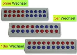 Abaco 20 ohne Zahlen, rot-blau, Zähl- und Rechenrahmen