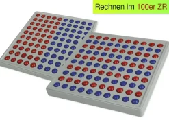 Abaco 100 ohne Zahlen, rot-blau, Zähl- und Rechenrahmen