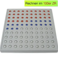 ABACO 100 tricolor rot-blau-grau, Zähl- und Rechenrahmen