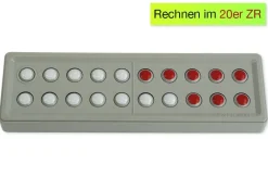 ABACO 20 tricolor rot-weiß-grau, Zähl- und Rechenrahmen