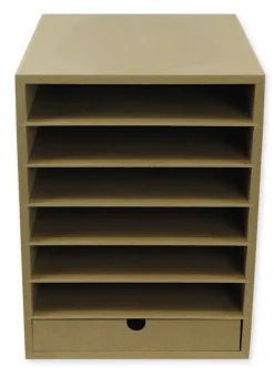 Ablagebox A4 mit 6 Fächer und 1 Schublade