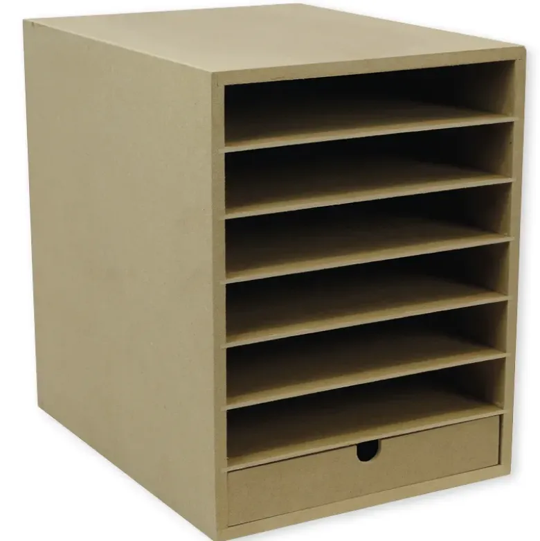 Ablagebox A4 mit 6 Fächer und 1 Schublade