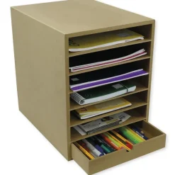 Ablagebox A4 mit 6 Fächer und 1 Schublade
