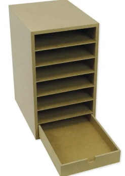 Ablagebox A5 mit 6 Fächer und 1 Schublade