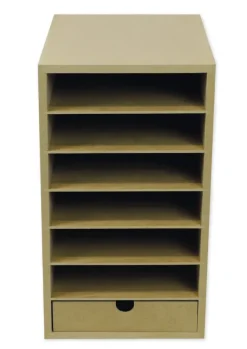 Ablagebox A5 mit 6 Fächer und 1 Schublade