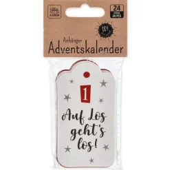 Adventskalender-Anhänger "Sprüche", 24 Stück