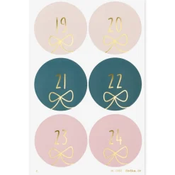 Adventskalender-Aufkleber, 24 Stück