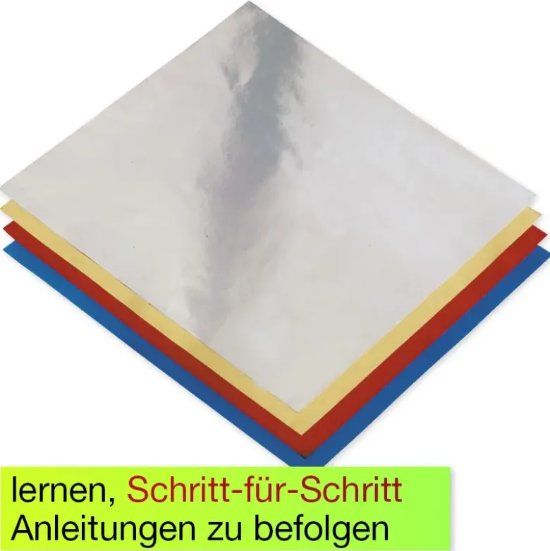 Alu-Faltblätter 15x15 cm, 50 Blatt