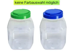 Aufbewahrungsdose groß mit Schraubdeckel blau/grün, transparent