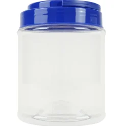 Aufbewahrungsdose klein mit Schraubdeckel blau, transparent