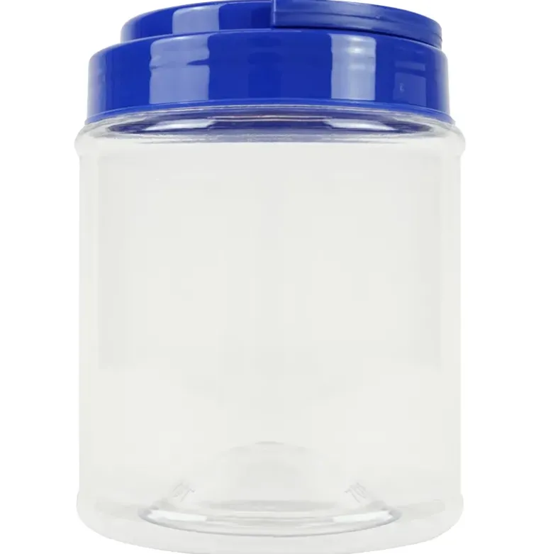 Aufbewahrungsdose klein mit Schraubdeckel blau, transparent