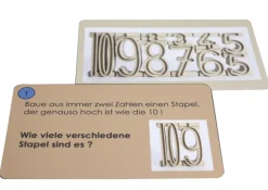 Aufgaben-Karten für Stapel-Zahlen 