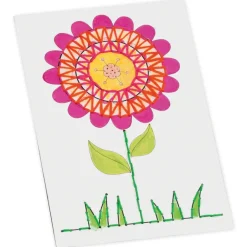 Ausnähkarten weiß mit Motiv, 11x17 cm, 48 Stück