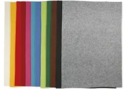 Bastel-Filz, 3 mm stark, 42x60 cm, 12 Stück