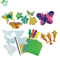 Bastelset "Bunte Schmetterlinge & Co", 19-tlg.