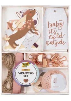 Bastelset "Geschenkverzierung Pastel", 38-tlg.