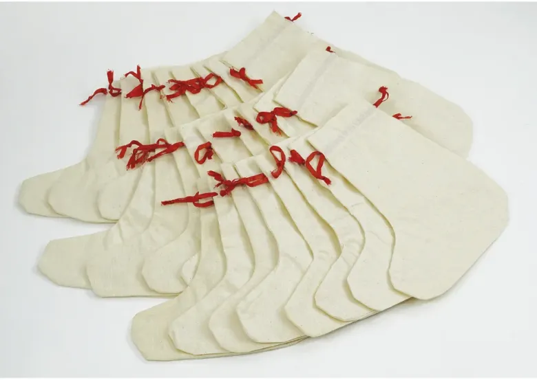 Baumwoll-Stiefel für Adventskalender, 24 Stück