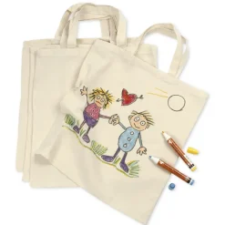 Baumwolltaschen zum Bemalen, 5 Stück