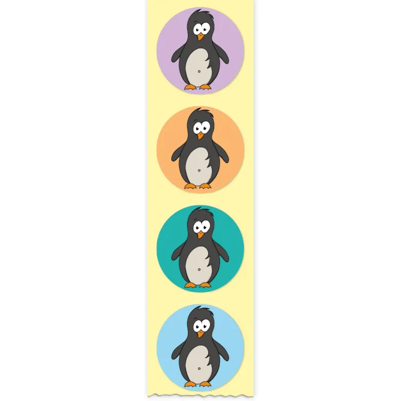 Belobigungs-Aufkleber "Pinguin" in Spender-Box, 500 Stück