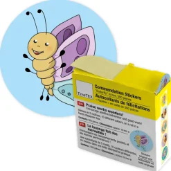 Belobigungs-Aufkleber "Schmetterling" in Spender-Box, 500 Stück