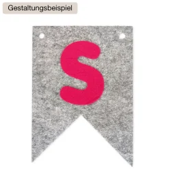 Blanko-Wimpel aus Filz, 50 Stück