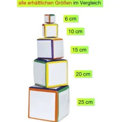 Blanko-Würfel mit Einstecktaschen 20 cm
