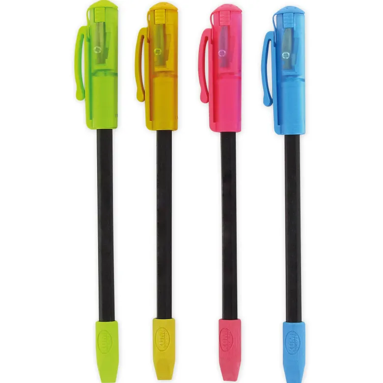 Bleistift "3in1", mit Spitzer und Radierkappe, 175mm