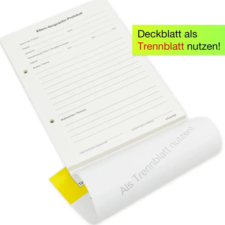 Block Eltern-Gesprächs-Protokoll A5, 50 Blatt mit Durchschlag