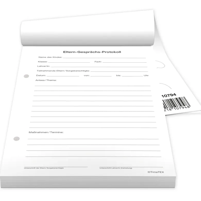 Block Eltern-Gesprächs-Protokoll A5, 50 Blatt mit Durchschlag
