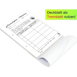 Block Hausaufgaben-Mitteilung A6, 50 Blatt mit Durchschlag