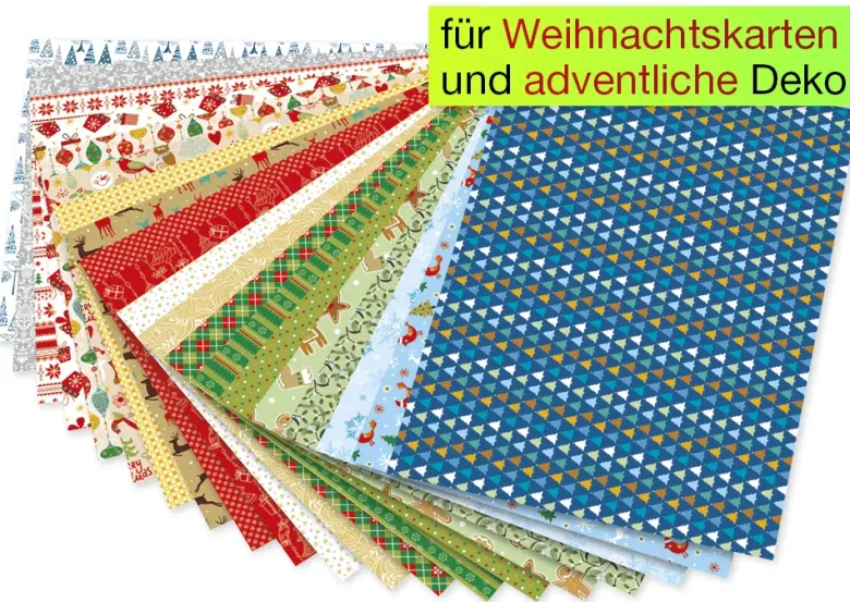 Block Motivkarton "Weihnachten" 24x34 cm, 20 Blatt