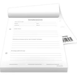 Block Verhaltensberichte A5, 50 Blatt mit Durchschlag
