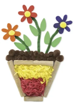 Blumen aus Holz, klein, 20 Stück