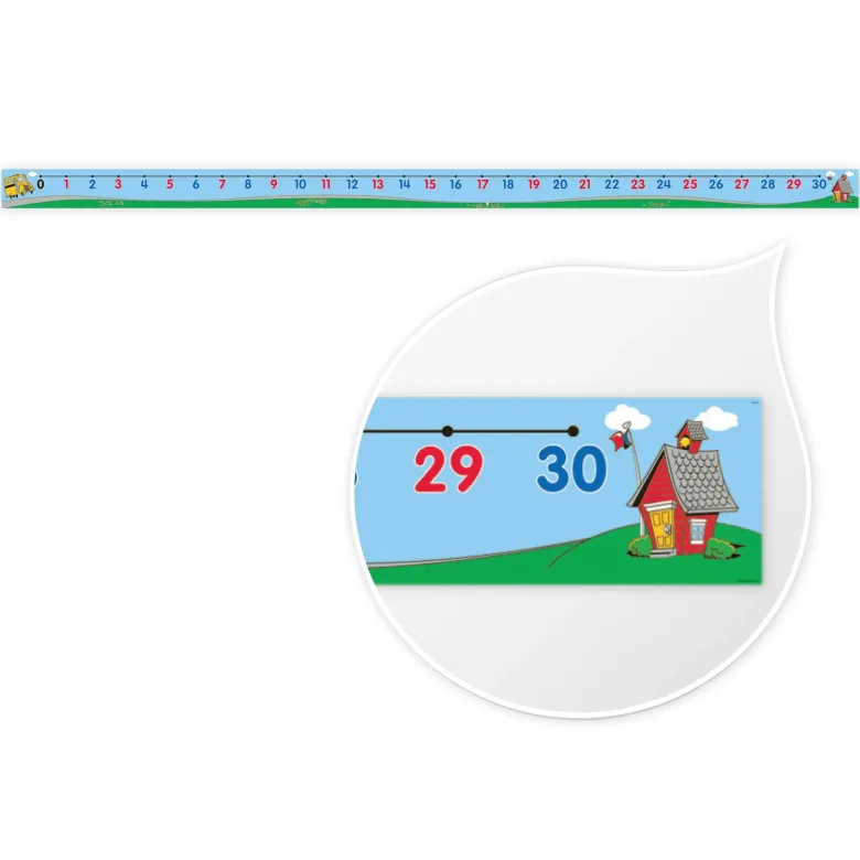 Boden-Zahlenstrahl XL, 0-30, 660 cm lang