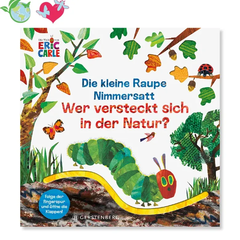 Buch "Die kleine Raupe Nimmersatt - Wer versteckt sich in der Natur?", 10 Seiten
