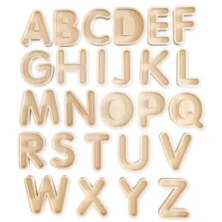 Buchstaben-Schalen A-Z aus Holz, 26-tlg.