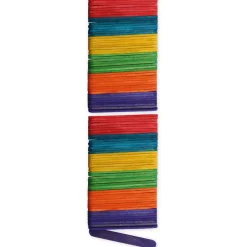 Bunte Holzspatel, 8x65 mm, 100 Stück
