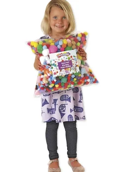 Buntes Pompons-Sortiment, 1.200-tlg.