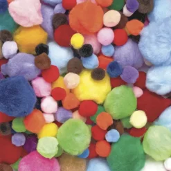 Buntes Pompons-Sortiment, 1.200-tlg.