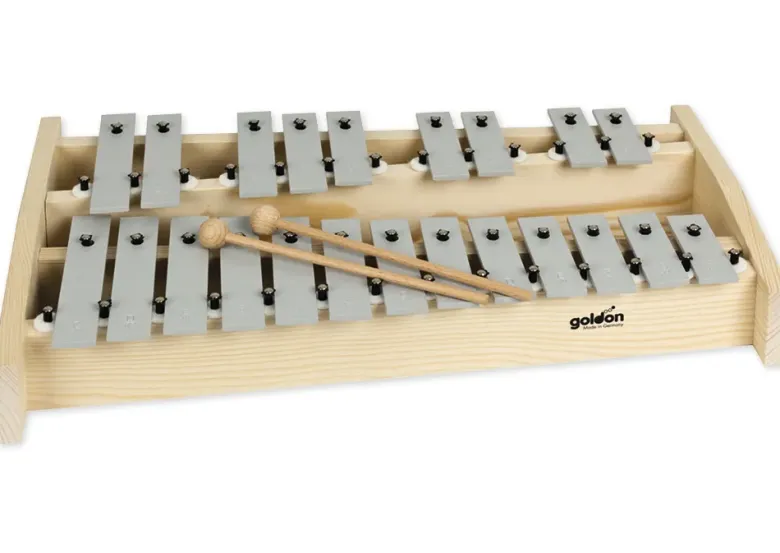 Chromatisches Glockenspiel, Sopran c3 - a4, grau mit Schlägel
