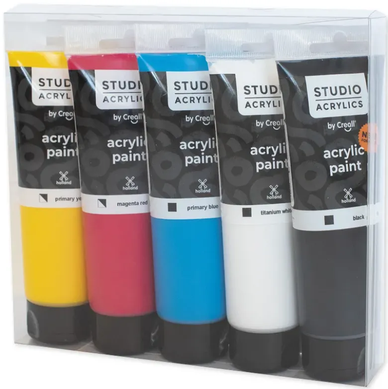 Creall Studio Acrylfarbe, 5 x 120 ml
