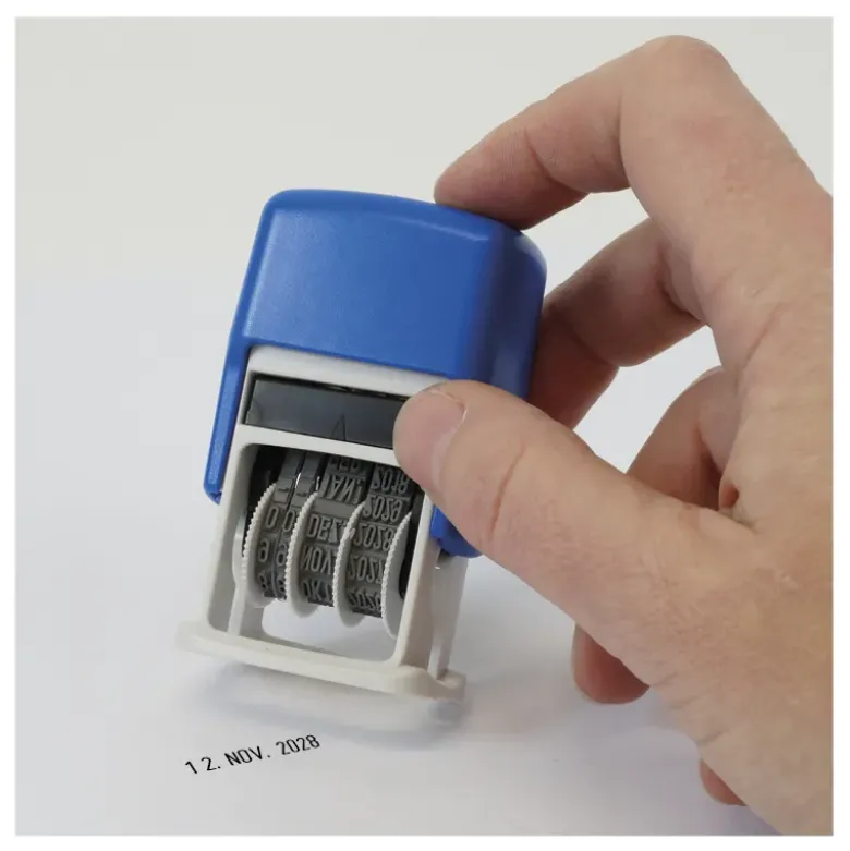 Datums-Stempel "kompakt", selbstfärbend, schwarz