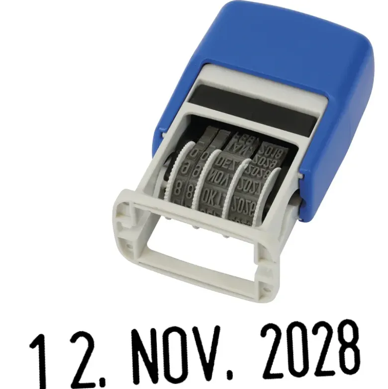 Datums-Stempel "kompakt", selbstfärbend, schwarz