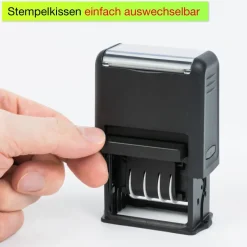 Datums-Stempel "medium", selbstfärbend, schwarz