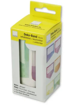 Deko-Band Reispapier 10 cm, selbstklebend + beschriftbar, 10m