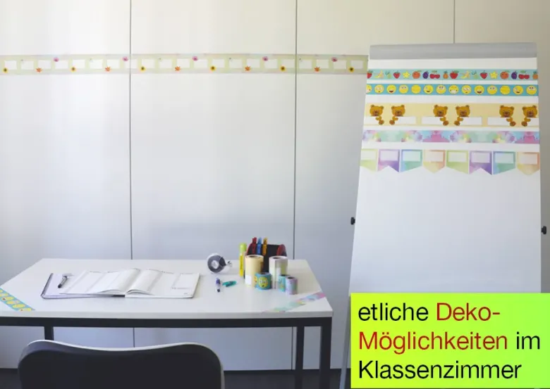 Deko-Band Reispapier 10 cm, selbstklebend + beschriftbar, 10m